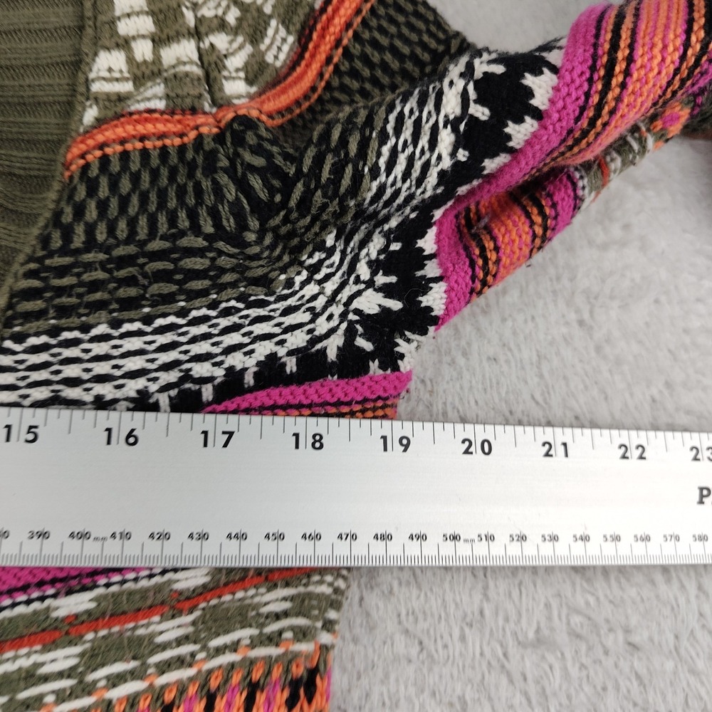 Billabong Olive Green Multicolor Striped Knit Cardigan - Picture 2 of 8